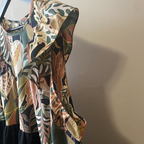 REFASHIONED Plus Size Upcycled 100% Cotton Multicolour Pattern Dress - Picture 7 of 15